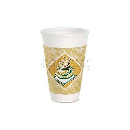 Dart Dart Insulated Styrofoam Hot/Cold Cups, 12 Oz., 1,000/Carton, Cafe G Design DRC12X16G